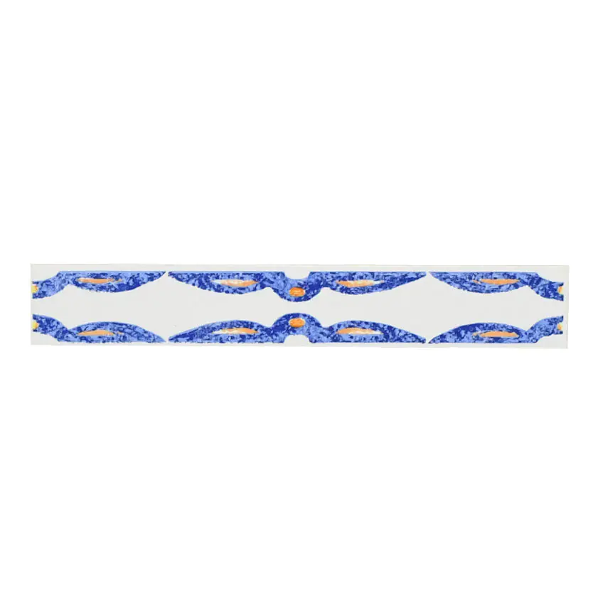 Bordüre Villeroy & Boch Nr.831 1643 KM34 Memories mehrfarbig weiß blau cotto 3x20 cm I.Sorte Bordüre Villeroy & Boch Nr.831 1643 KM34 Memories mehrfarbig weiß blau cotto 3x20 cm I.Sorte