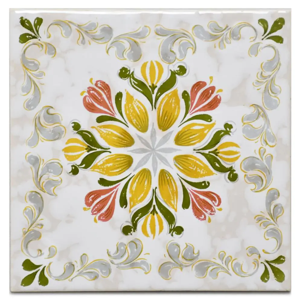 Wandfliese Dekor Villeroy & Boch E4204 Blume mehrfarbig 15x15 cm