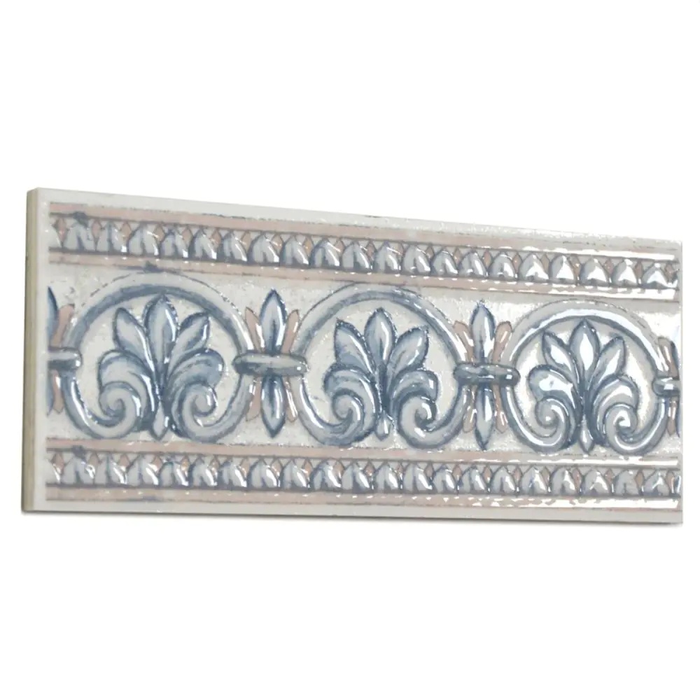 Bordüre Villeroy & Boch Nr.219 1392 D333 weiß blau rosa 10x25 cm Bordüre Villeroy & Boch Nr.219 1392 D333 weiß blau rosa 10x25 cm