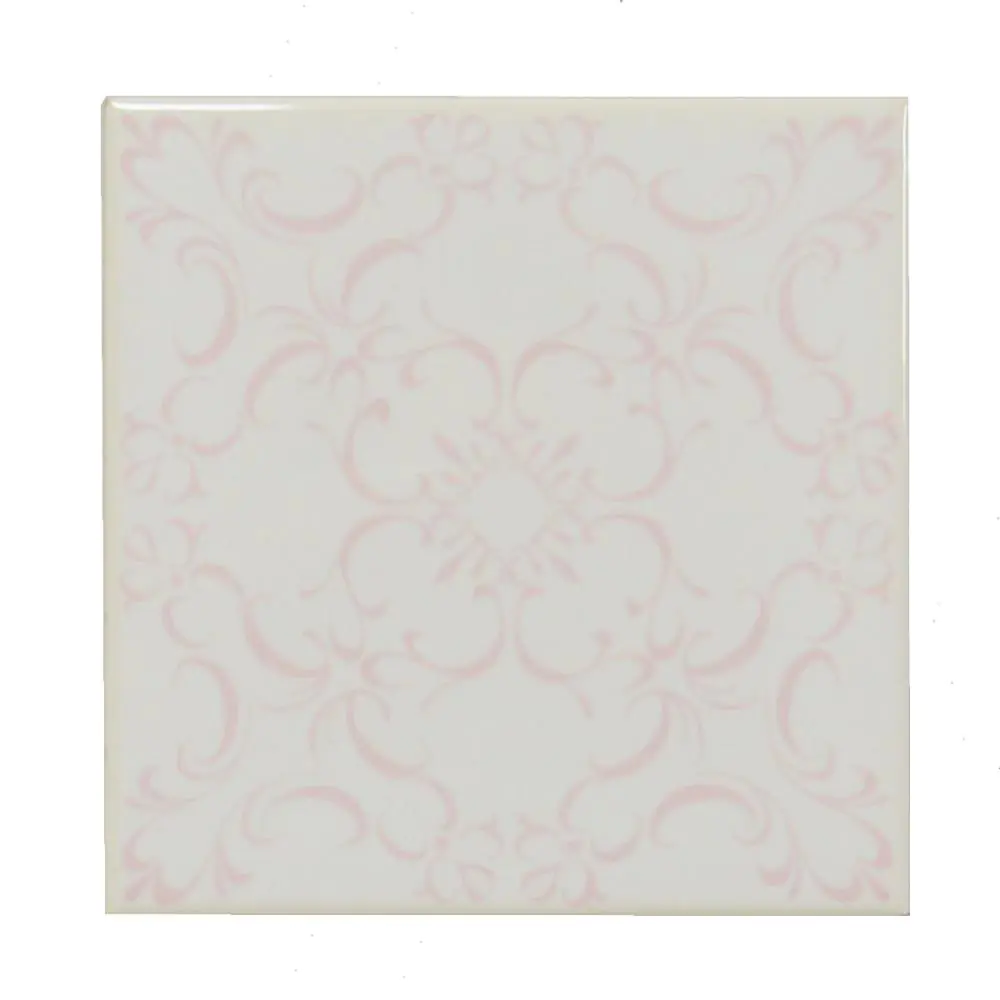 Wandfliese Dekor Villeroy & Boch E2536 Grenoble rosa weiß 15x15 cm I.Sorte