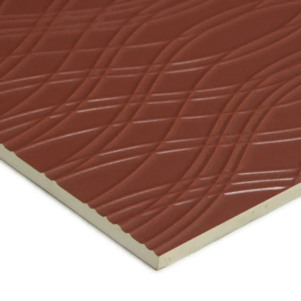 Wandfliese Dekor Villeroy & Boch E1965 1227 CO31 Stripe & Wave rot 25x70 cm I.Sorte Wandfliese Dekor Villeroy & Boch E1965 1227 CO31 Stripe & Wave rot 25x70 cm I.Sorte