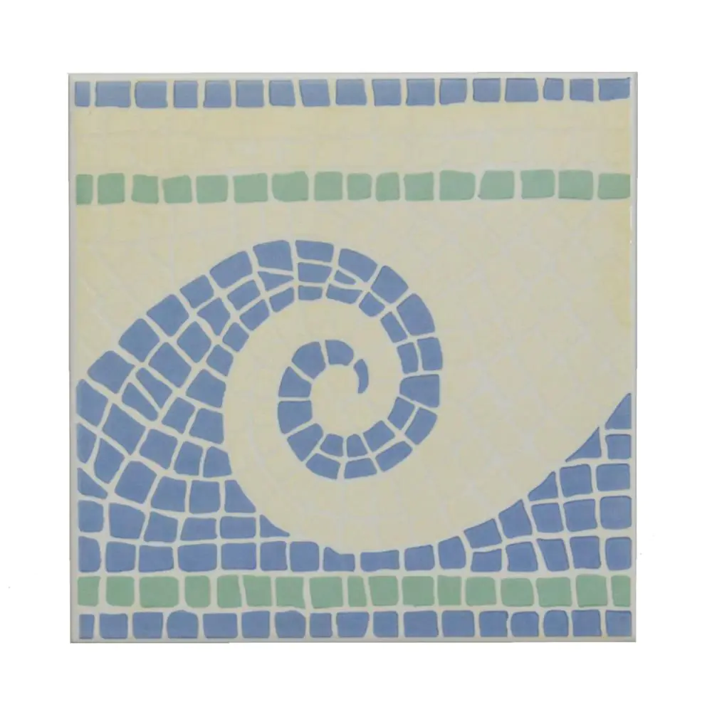Bodenfliese Dekor Villeroy & Boch E1987 3152 FE4L Century Welle blau 22x22 cm I.Sorte