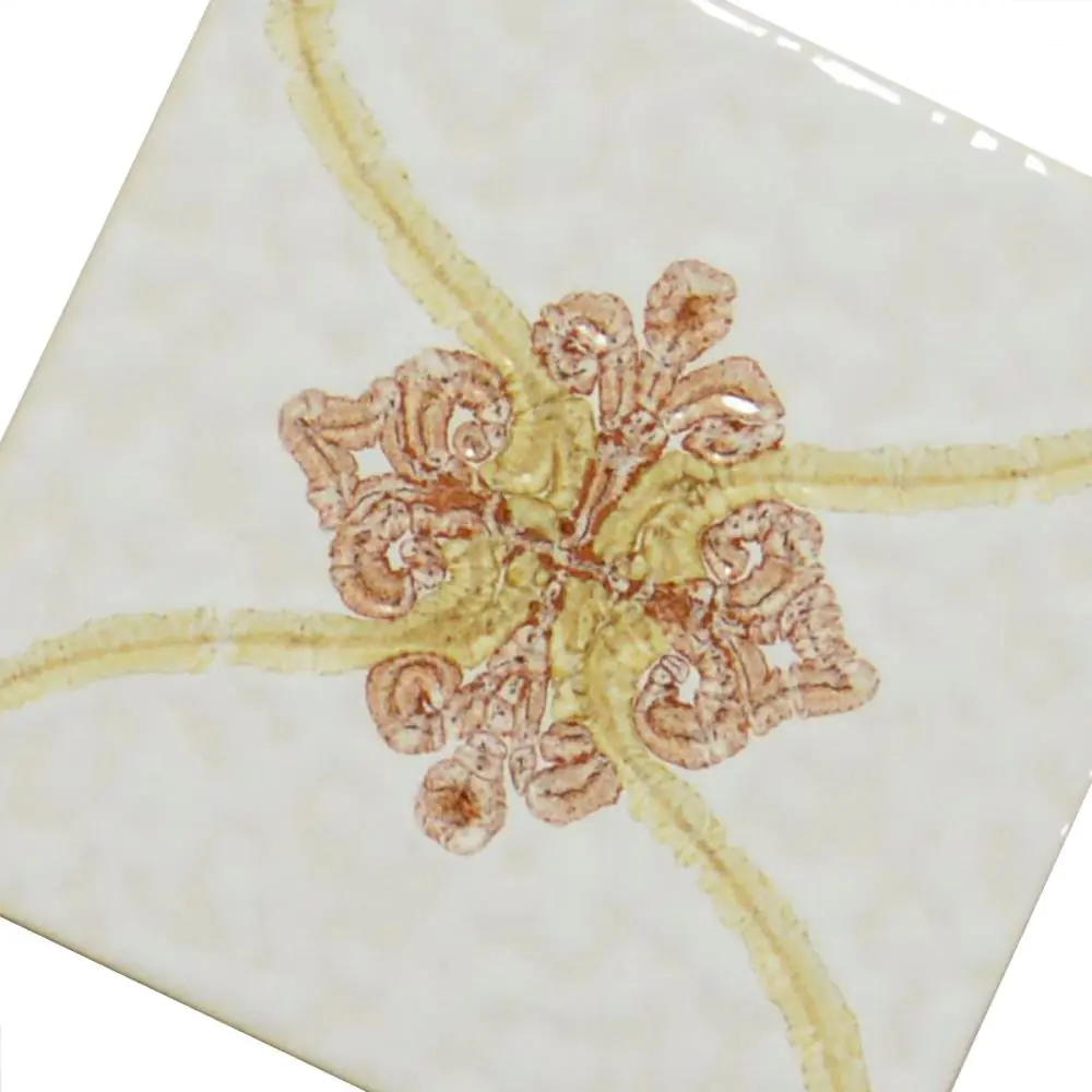 Wandfliese Dekor Servais E2094 creme beige bordeaux 15x15 cm Wandfliese Dekor Servais E2094 creme beige bordeaux 15x15 cm