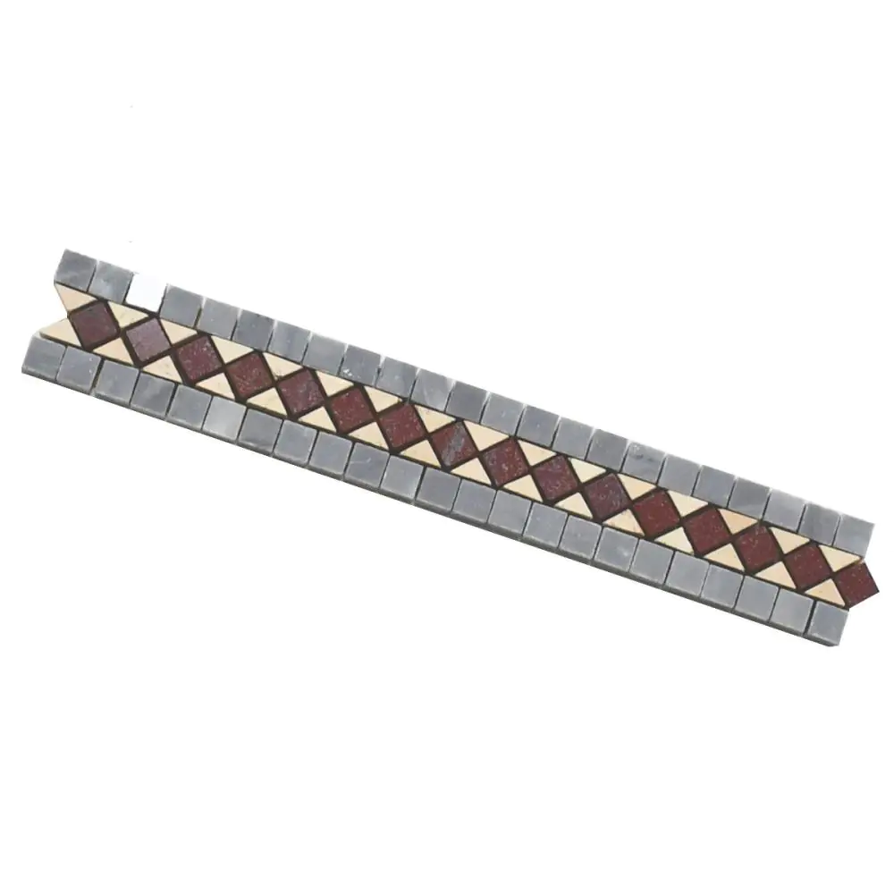 Bordüre Nr.930 Naturstein grau bordeaux beige 4,5x30 cm Bordüre Nr.930 Naturstein grau bordeaux beige 4,5x30 cm