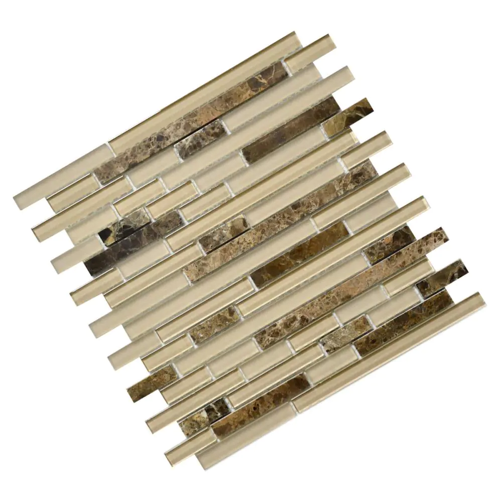 Mosaik Princess Ceramic E4454 Opus 4 Mix Glas braun creme dunkelbraun 30x30 cm