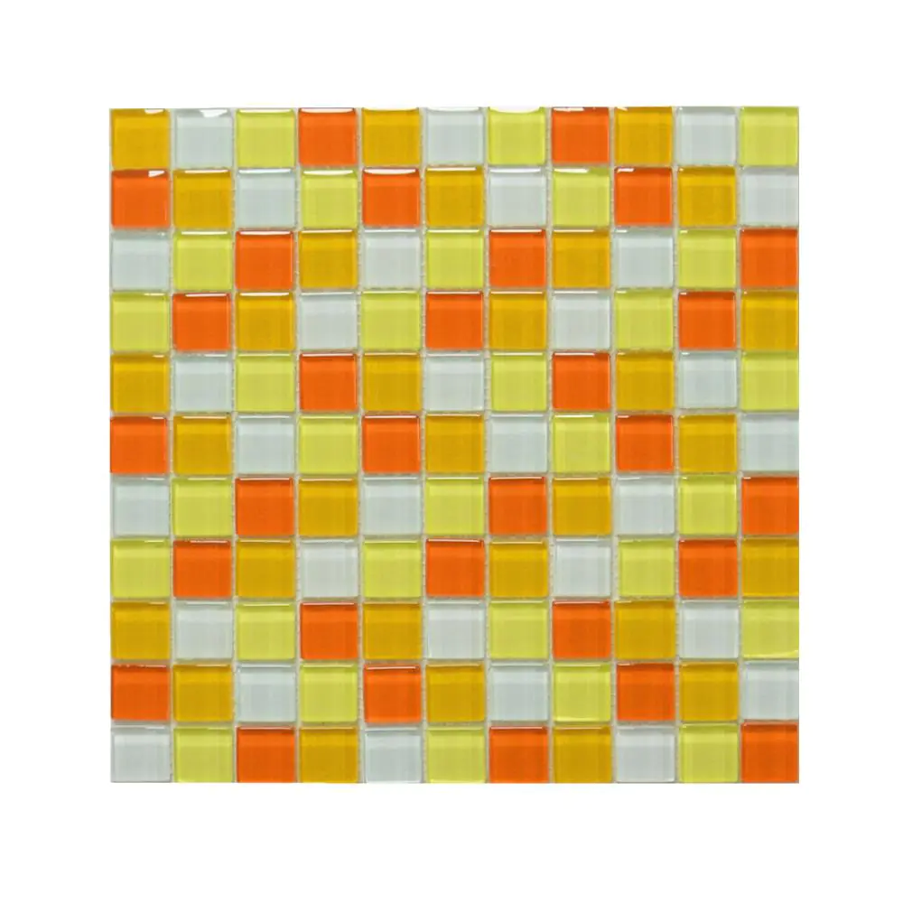 Mosaik E2215 Glas weiß gelb orange Mix 30x30 cm Mosaik E2215 Glas weiß gelb orange Mix 30x30 cm