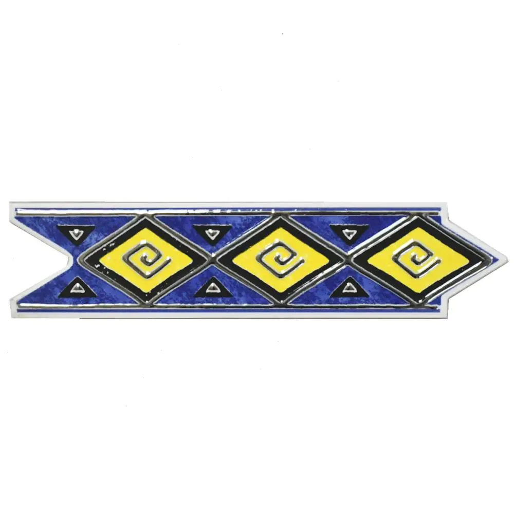 Bordüre HPH Placke Nr.612 Pamplona gelb blau schwarz 6,5x25 cm