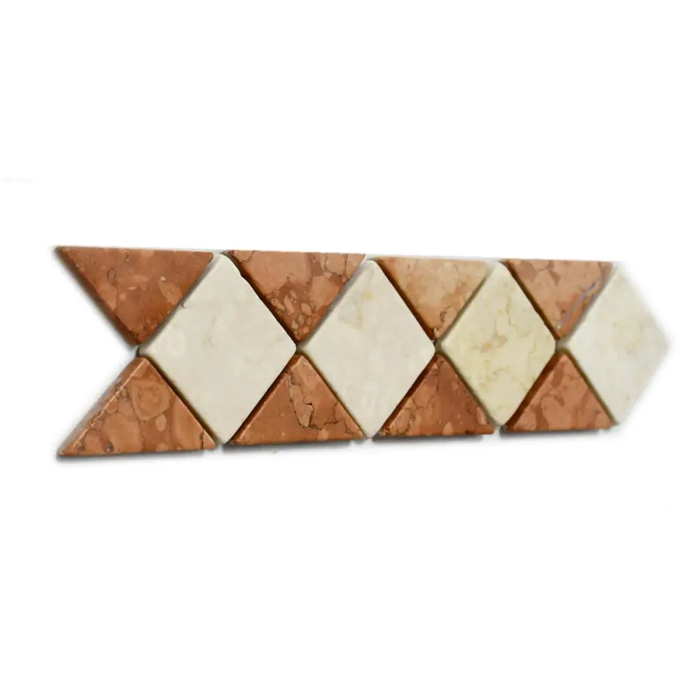 Bordüre Nr.1011 Bordüre Rosso Verona creme rosa 7x28 cm Bordüre Nr.1011 Bordüre Rosso Verona creme rosa 7x28 cm