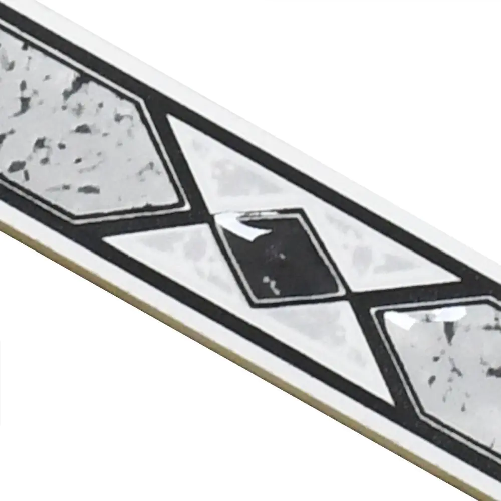 Bordüre Nr.665 Rombos anthrazit grau weiß 3x20 cm Bordüre Nr.665 Rombos anthrazit grau weiß 3x20 cm