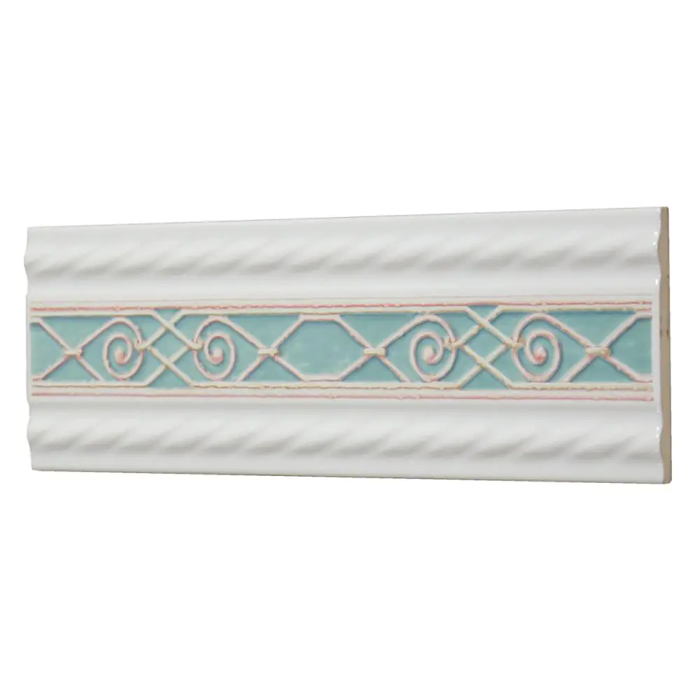 Bordüre Porcelanosa Nr.420 rot türkis weiß 11x31,5 cm Bordüre Porcelanosa Nr.420 rot türkis weiß 11x31,5 cm