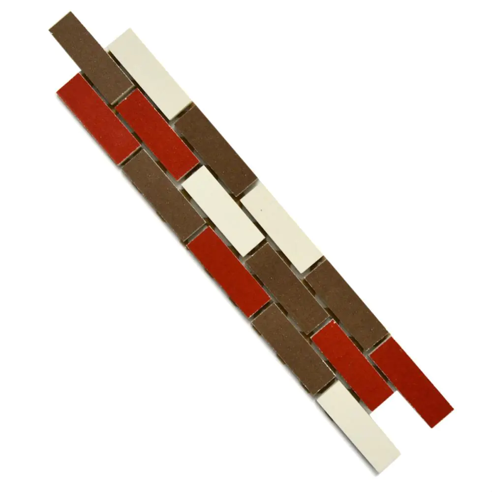 Bordüre Villeroy & Boch 1523 FK73 Carnaby beige rot braun 5x25 cm I.Sorte Bordüre Villeroy & Boch 1523 FK73 Carnaby beige rot braun 5x25 cm I.Sorte