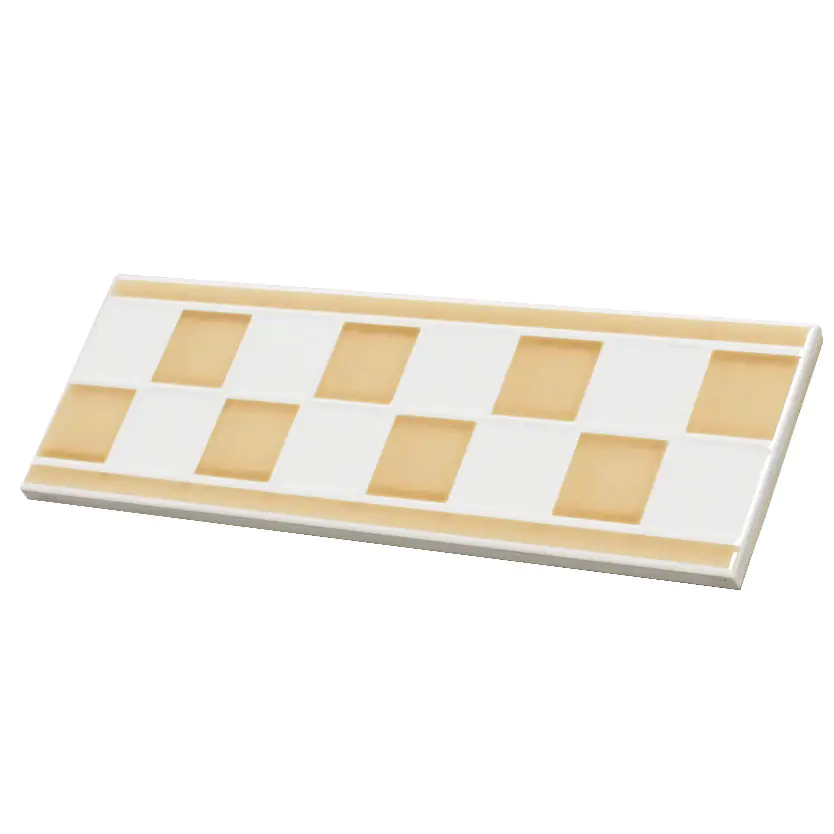 Bordüre Villeroy & Boch Nr.810 1303 D267 Creativa Step by Step beige weiß 10x30 cm I.Sorte Bordüre Villeroy & Boch Nr.810 1303 D267 Creativa Step by Step beige weiß 10x30 cm I.Sorte