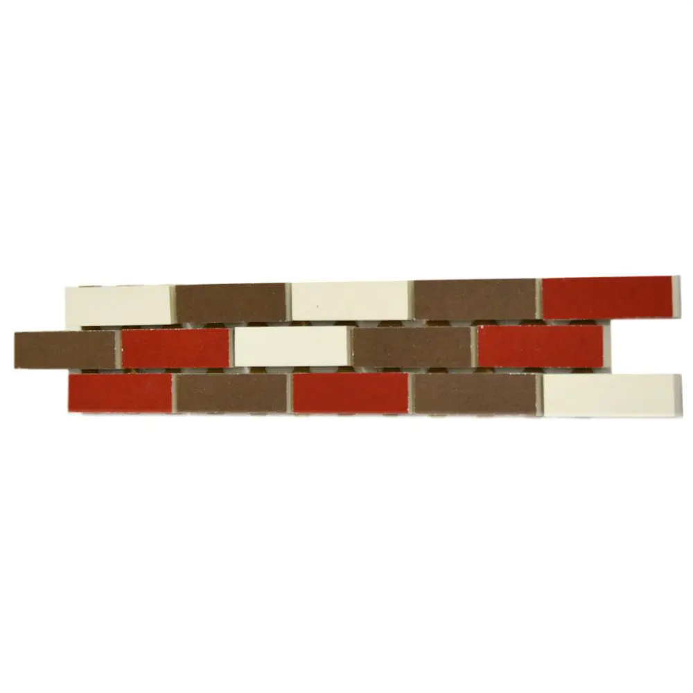 Bordüre Villeroy & Boch 1523 FK73 Carnaby beige rot braun 5x25 cm I.Sorte Bordüre Villeroy & Boch 1523 FK73 Carnaby beige rot braun 5x25 cm I.Sorte