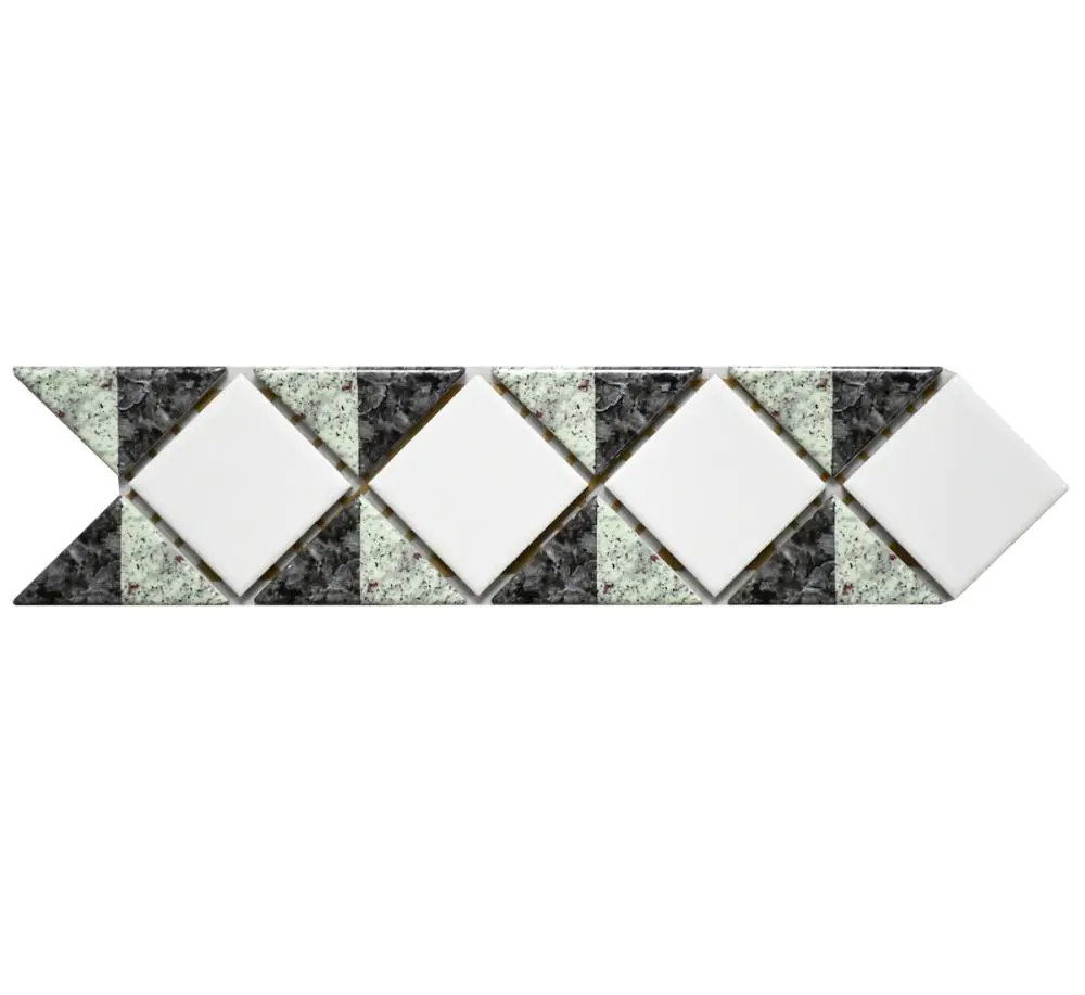 Bordüre Jasba Nr.590 6441 Classics mint anthrazit weiß 7,5x30 cm Bordüre Jasba Nr.590 6441 Classics mint anthrazit weiß 7,5x30 cm