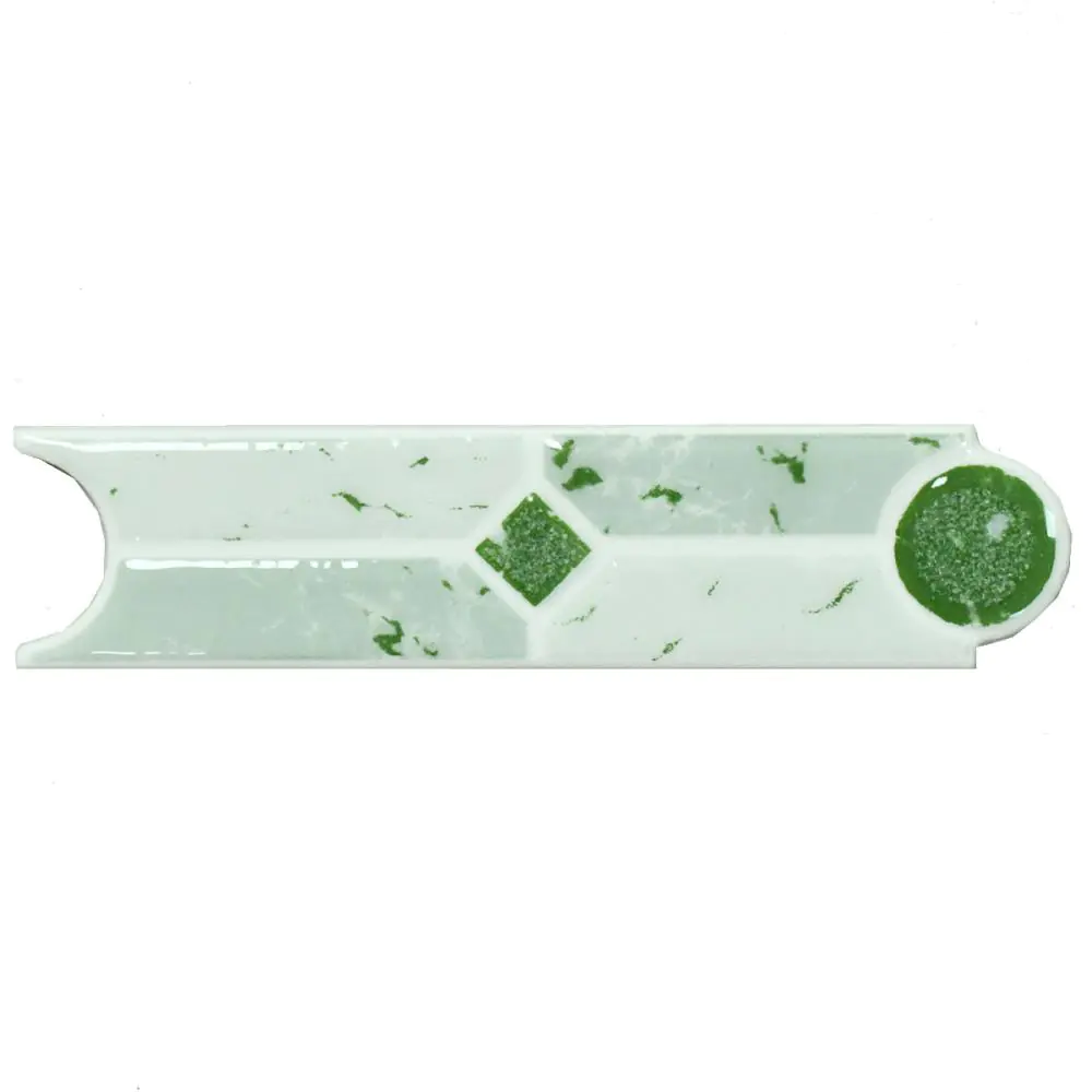 Bordüre Nr.606 LE-072 Vitrosa verde grün weiß 5x20 cm Bordüre Nr.606 LE-072 Vitrosa verde grün weiß 5x20 cm