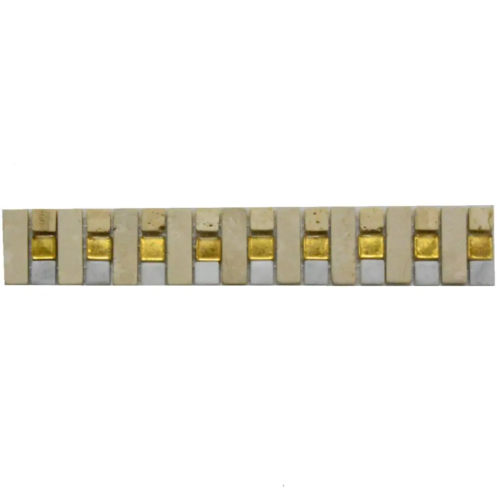 Bordüre Foredil vari goldcreme beige weiß 5x30 cm