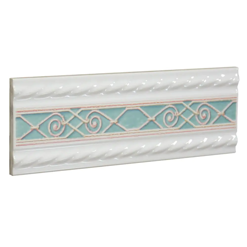 Bordüre Porcelanosa Nr.420 rot türkis weiß 11x31,5 cm Bordüre Porcelanosa Nr.420 rot türkis weiß 11x31,5 cm