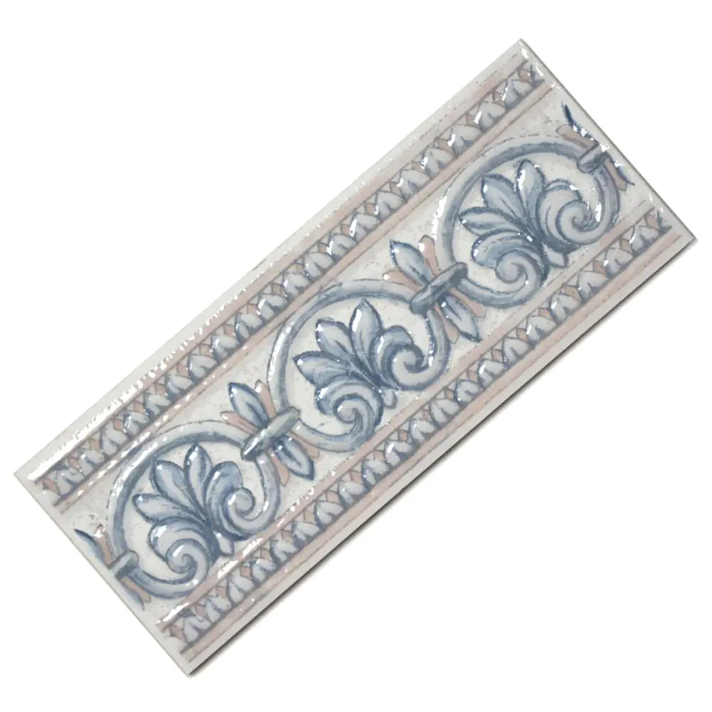Bordüre Villeroy & Boch Nr.219 1392 D333 weiß blau rosa 10x25 cm Bordüre Villeroy & Boch Nr.219 1392 D333 weiß blau rosa 10x25 cm