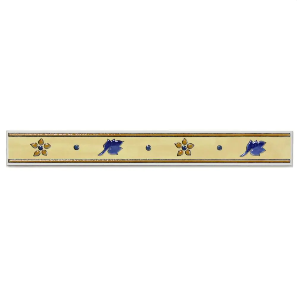 Bordüre Villeroy & Boch Nr.143 1454 JL04 Tivoli creme blau Blume 3x25 cm Bordüre Villeroy & Boch Nr.143 1454 JL04 Tivoli creme blau Blume 3x25 cm