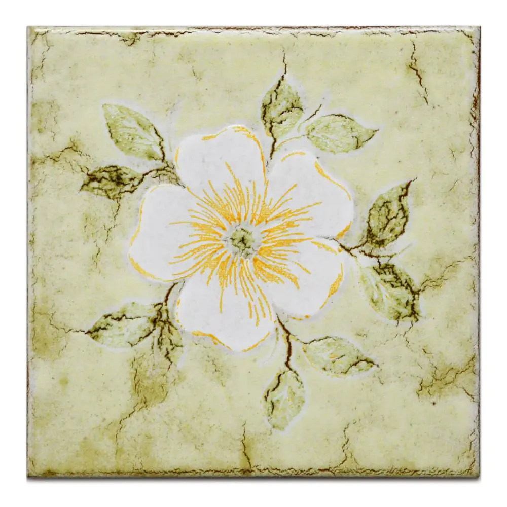 Wandfliese Dekor Euroceramica E4207 Anzola Blume bologna mehrfarbig 15x15 cm I.Sorte