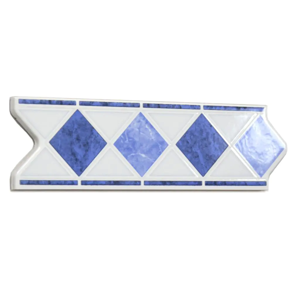 Bordüre ECO Ceramica Nr.277 weiß hellblau blau 6x20 cm I.Sorte Bordüre ECO Ceramica Nr.277 weiß hellblau blau 6x20 cm I.Sorte