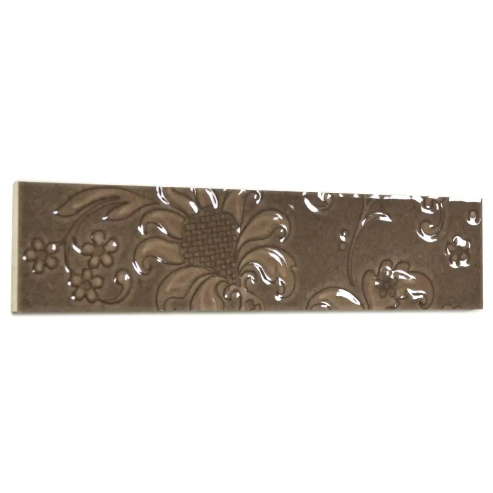 Bordüre Villeroy & Boch 1411 EF45 Adlon braun Blume 7x30 cm I.Sorte Bordüre Villeroy & Boch 1411 EF45 Adlon braun Blume 7x30 cm I.Sorte