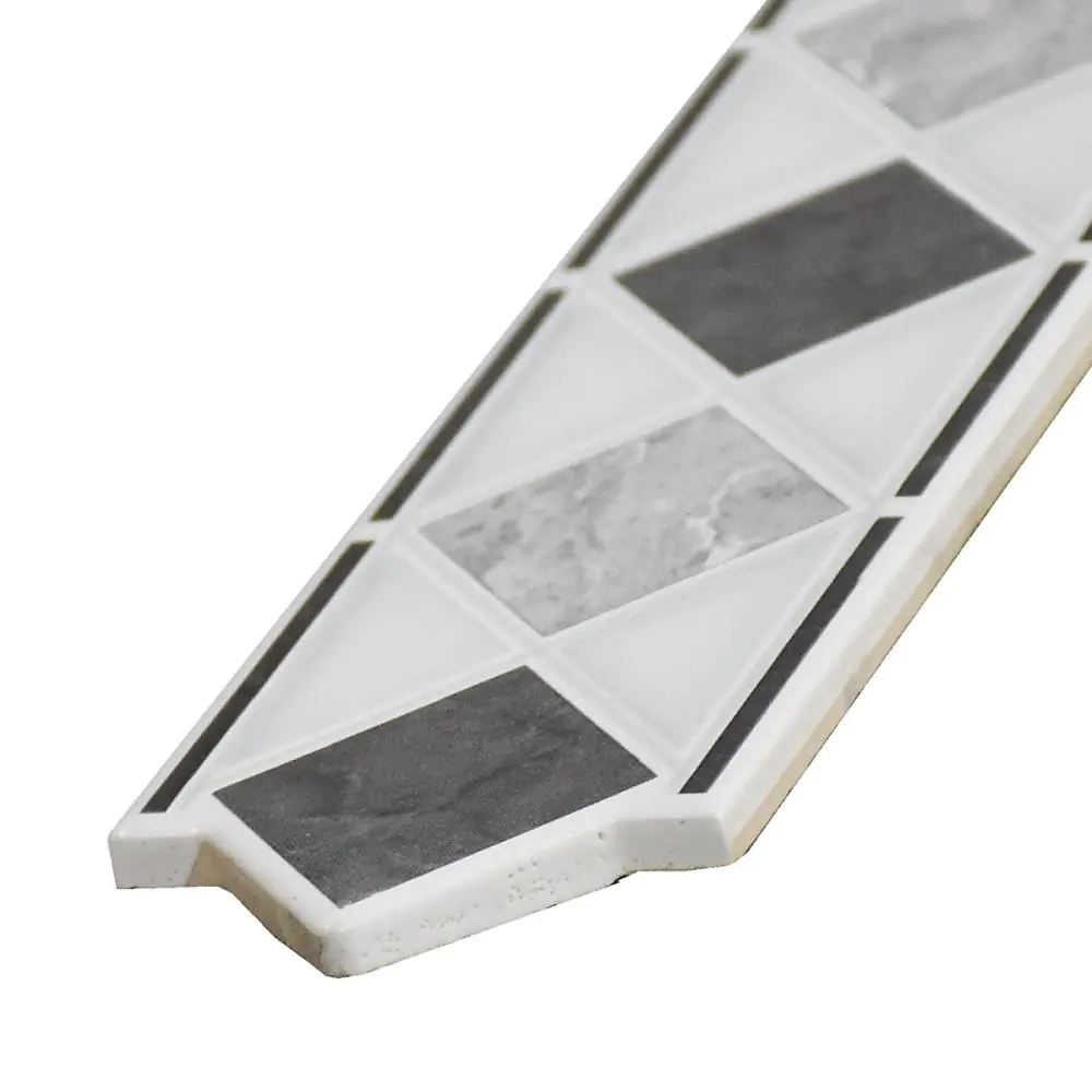 Bordüre Nr.677 12433 Karree nero anthrazit grau 6x20 cm Bordüre Nr.677 12433 Karree nero anthrazit grau 6x20 cm