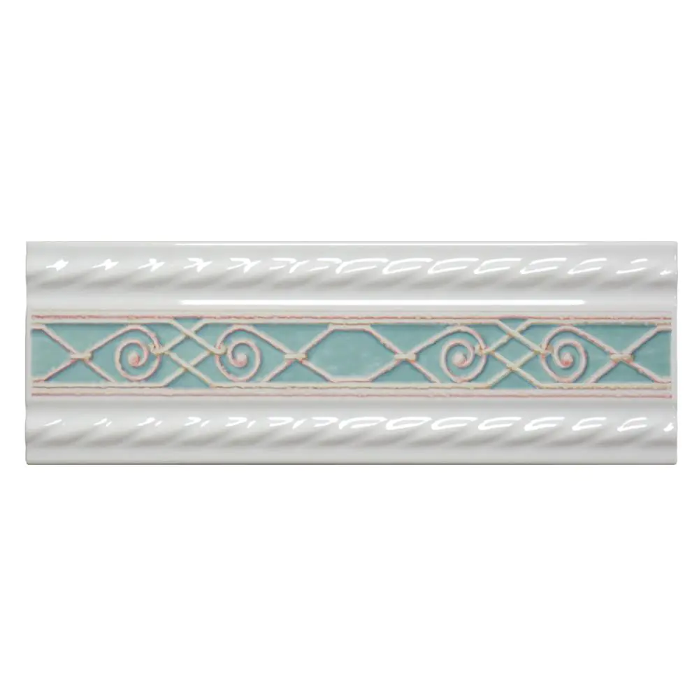 Bordüre Porcelanosa Nr.420 rot türkis weiß 11x31,5 cm Bordüre Porcelanosa Nr.420 rot türkis weiß 11x31,5 cm