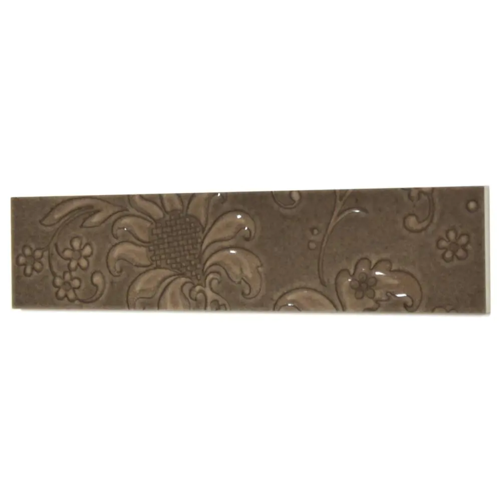 Bordüre Villeroy & Boch 1411 EF45 Adlon braun Blume 7x30 cm I.Sorte Bordüre Villeroy & Boch 1411 EF45 Adlon braun Blume 7x30 cm I.Sorte