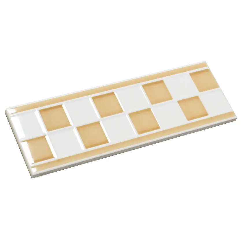 Bordüre Villeroy & Boch Nr.810 1303 D267 Creativa Step by Step beige weiß 10x30 cm I.Sorte Bordüre Villeroy & Boch Nr.810 1303 D267 Creativa Step by Step beige weiß 10x30 cm I.Sorte
