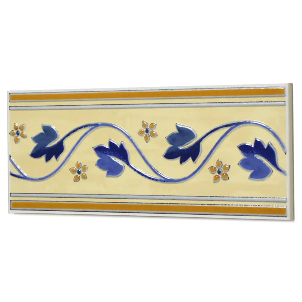 Bordüre Villeroy & Boch Nr.142 1151 JL04 Tivoli creme blau 10x25 cm Bordüre Villeroy & Boch Nr.142 1151 JL04 Tivoli creme blau 10x25 cm
