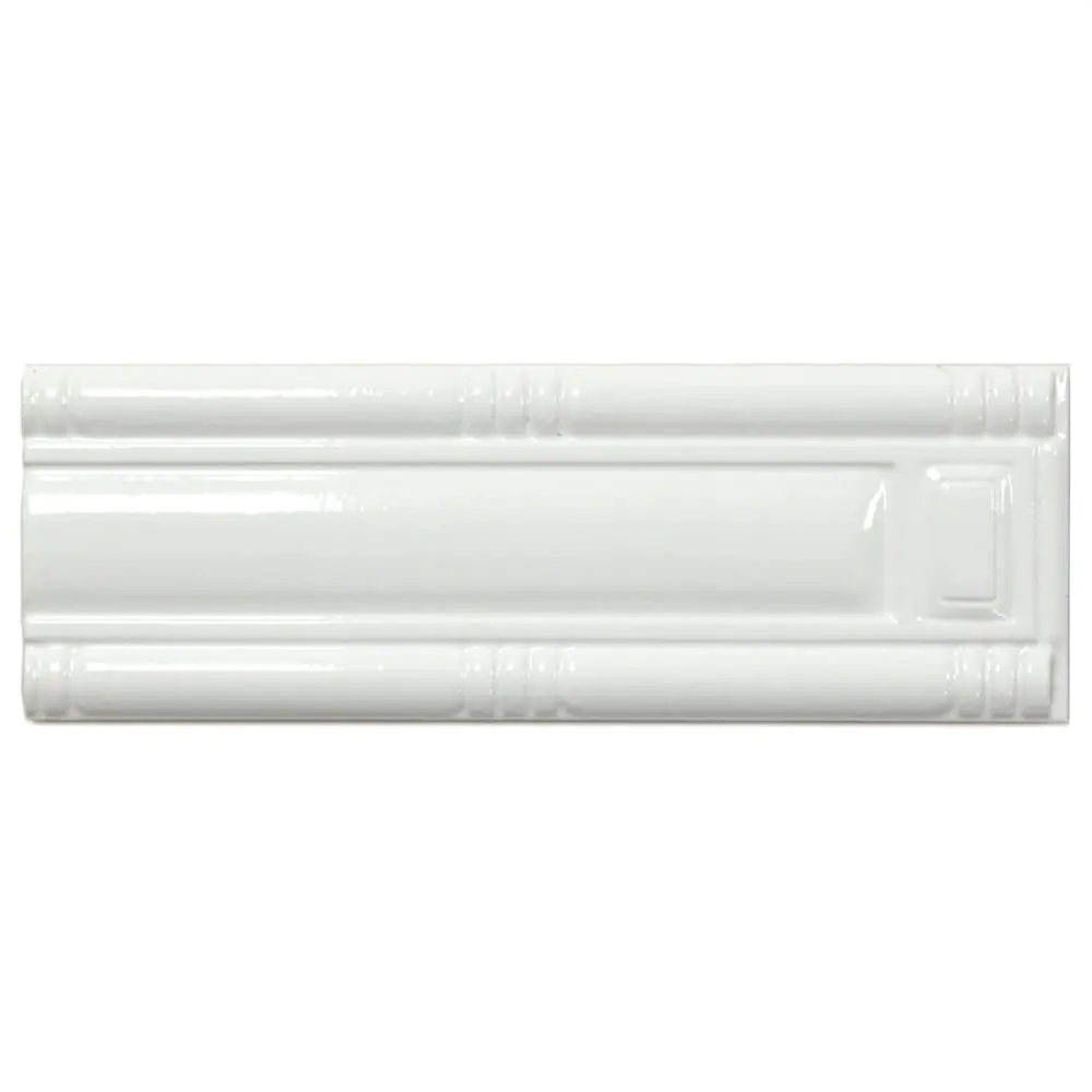 Bordüre Endstück Villeroy & Boch 1586 SG19 White Classic weiß 10x29,5 cm I.Sorte