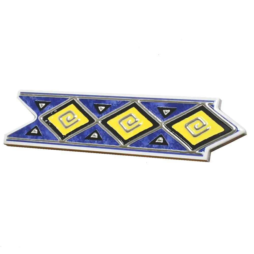 Bordüre HPH Placke Nr.612 Pamplona gelb blau schwarz 6,5x25 cm