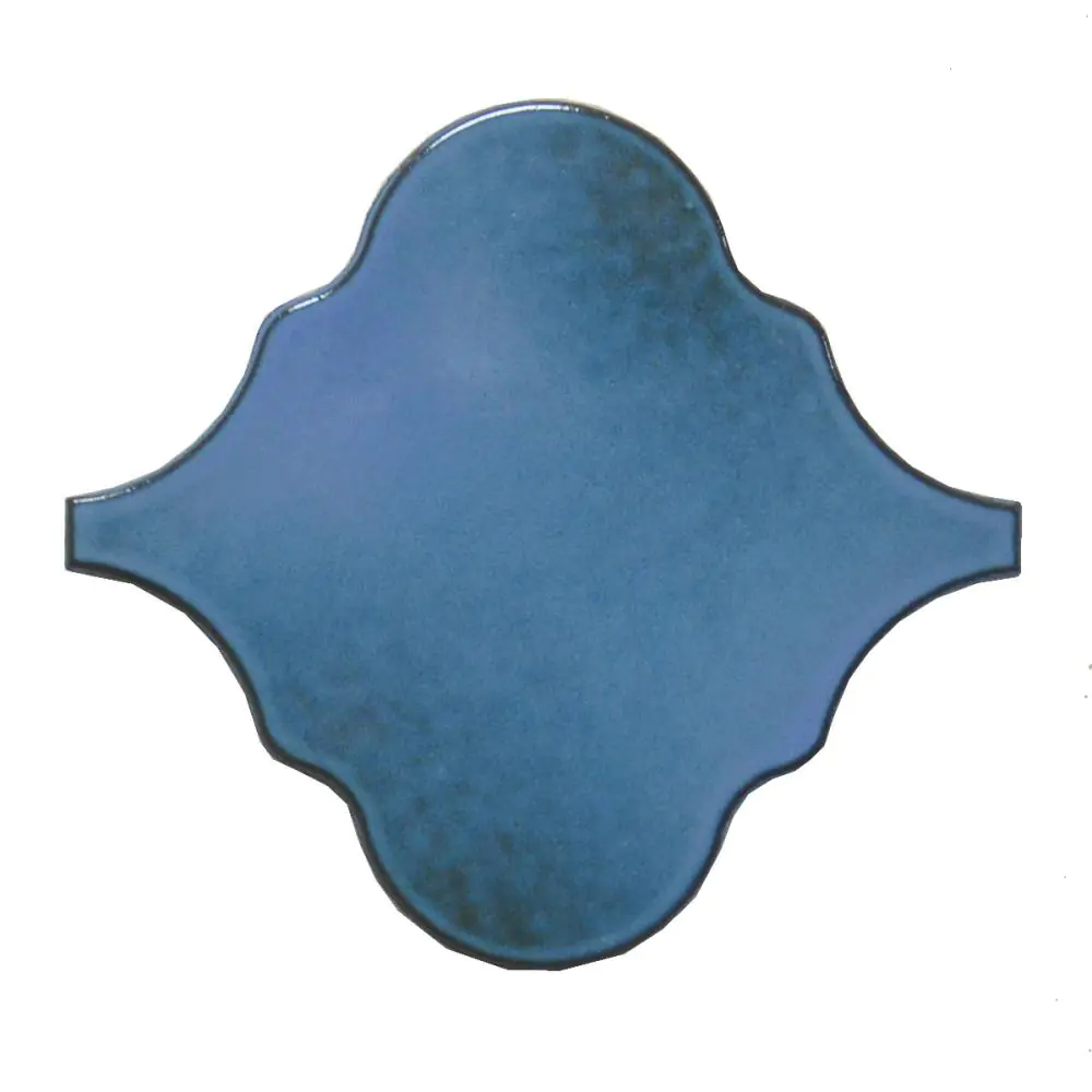 Bodenfliese Dekor Servais E2067 Floral Florentiner Rosenspitz blau 19x20 cm