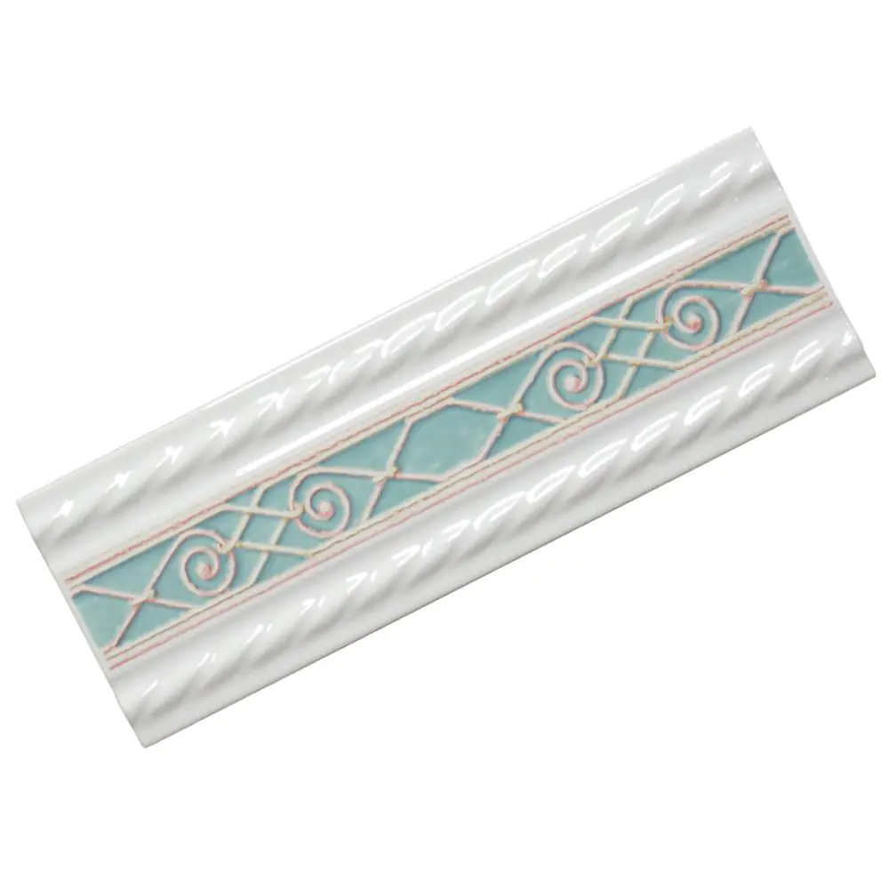 Bordüre Porcelanosa Nr.420 rot türkis weiß 11x31,5 cm Bordüre Porcelanosa Nr.420 rot türkis weiß 11x31,5 cm