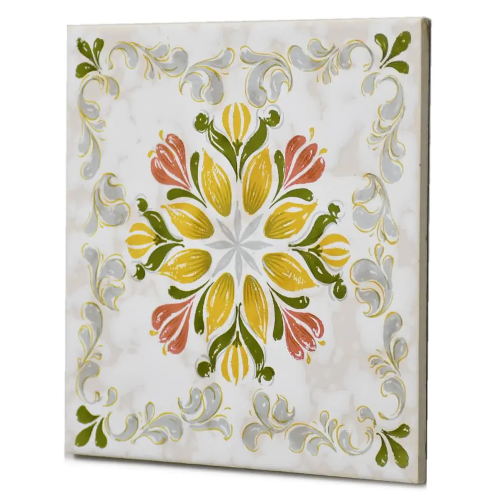 Wandfliese Dekor Villeroy & Boch E4204 Blume mehrfarbig 15x15 cm