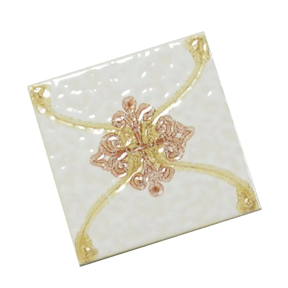 Wandfliese Dekor Servais E2094 creme beige bordeaux 15x15 cm Wandfliese Dekor Servais E2094 creme beige bordeaux 15x15 cm