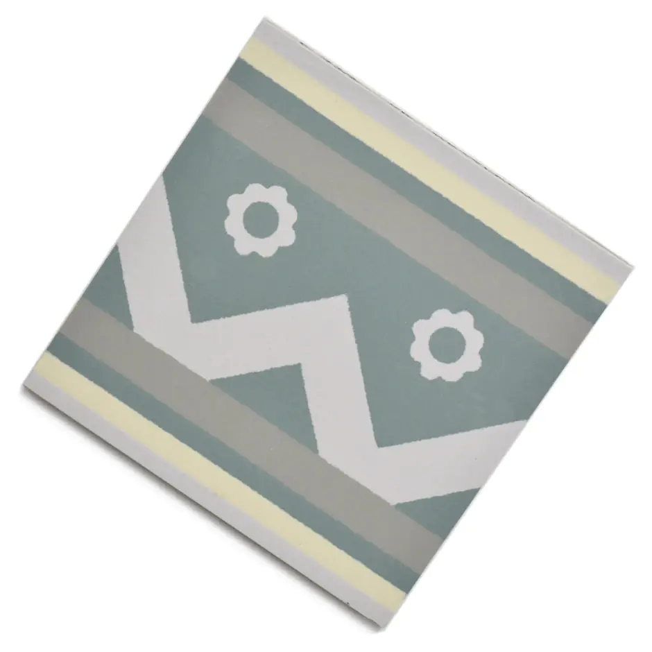 Bodenfliese Villeroy & Boch E738 2021 PC5L Mettlach grün creme 20x20 cm