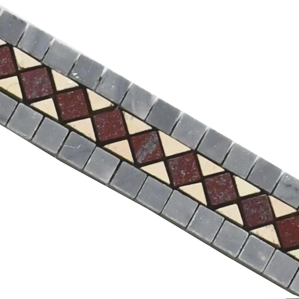 Bordüre Nr.930 Naturstein grau bordeaux beige 4,5x30 cm Bordüre Nr.930 Naturstein grau bordeaux beige 4,5x30 cm