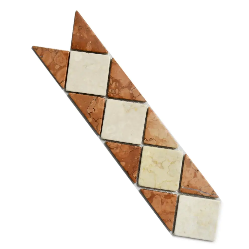 Bordüre Nr.1011 Bordüre Rosso Verona creme rosa 7x28 cm Bordüre Nr.1011 Bordüre Rosso Verona creme rosa 7x28 cm