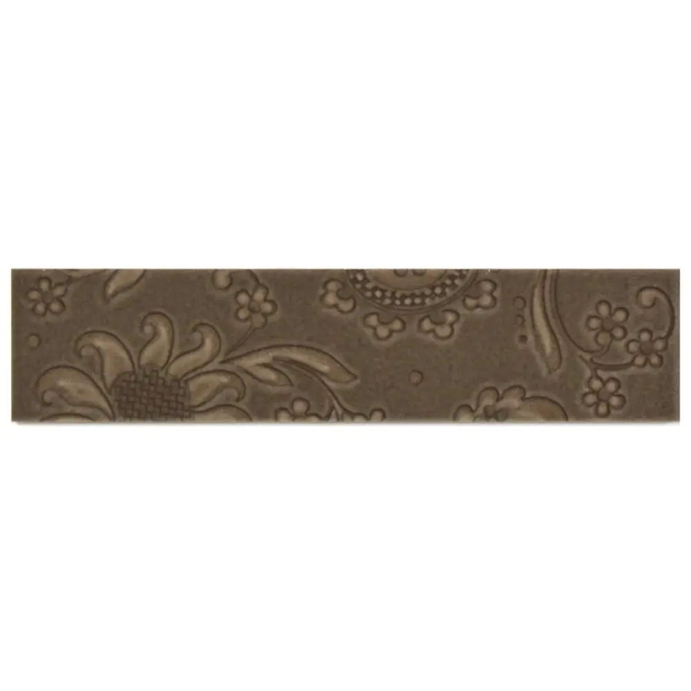 Bordüre Villeroy & Boch 1411 EF44 Adlon braun Blume 7x30 cm I.Sorte Bordüre Villeroy & Boch 1411 EF44 Adlon braun Blume 7x30 cm I.Sorte