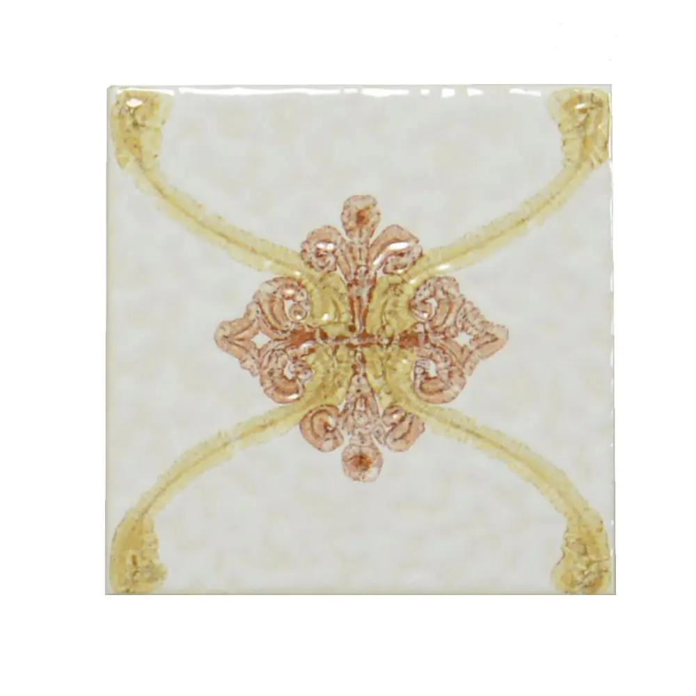 Wandfliese Dekor Servais E2094 creme beige bordeaux 15x15 cm