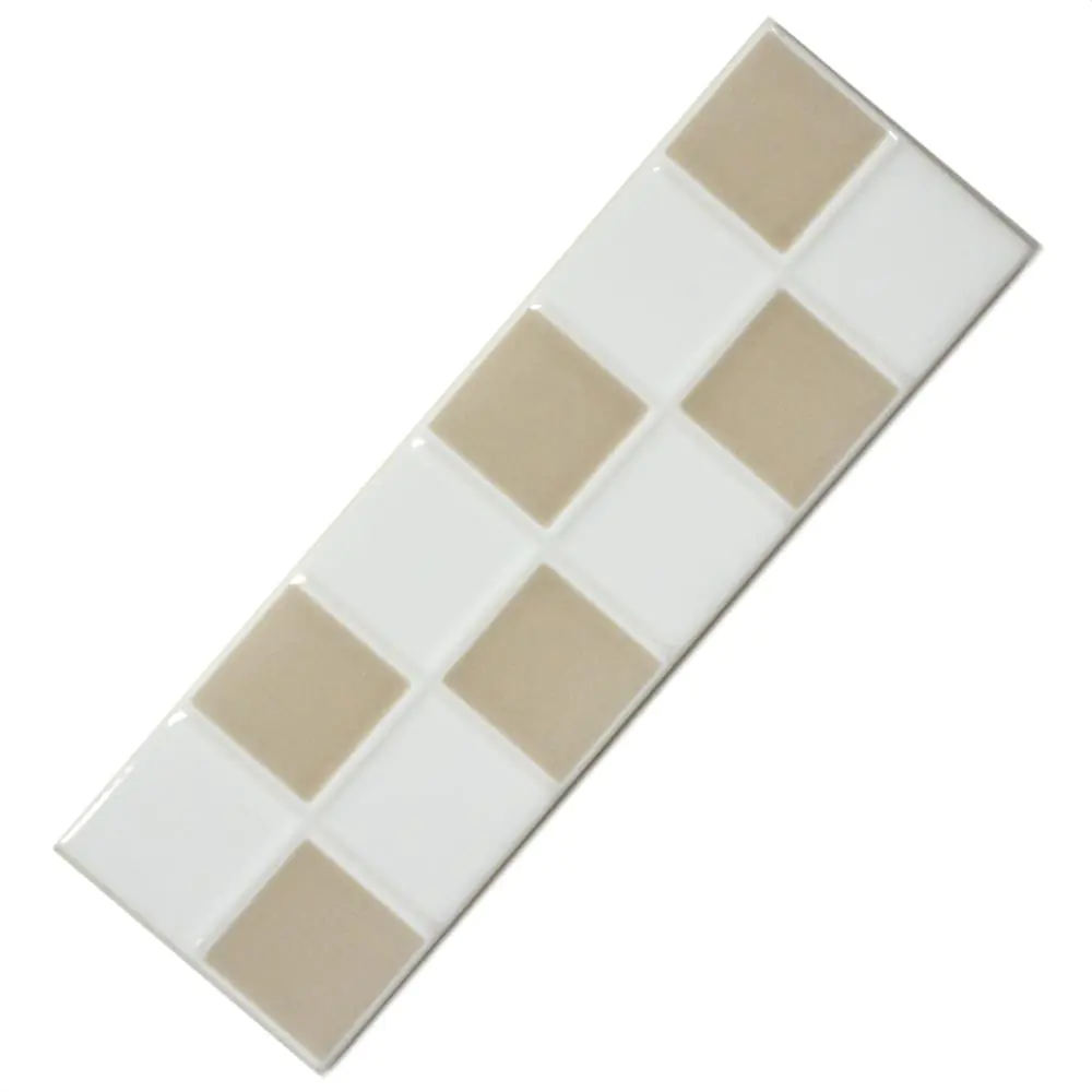 Bordüre Villeroy & Boch 1475 CS24 Creative System braun weiß 6,5x20 cm I.Sorte Bordüre Villeroy & Boch 1475 CS24 Creative System braun weiß 6,5x20 cm I.Sorte