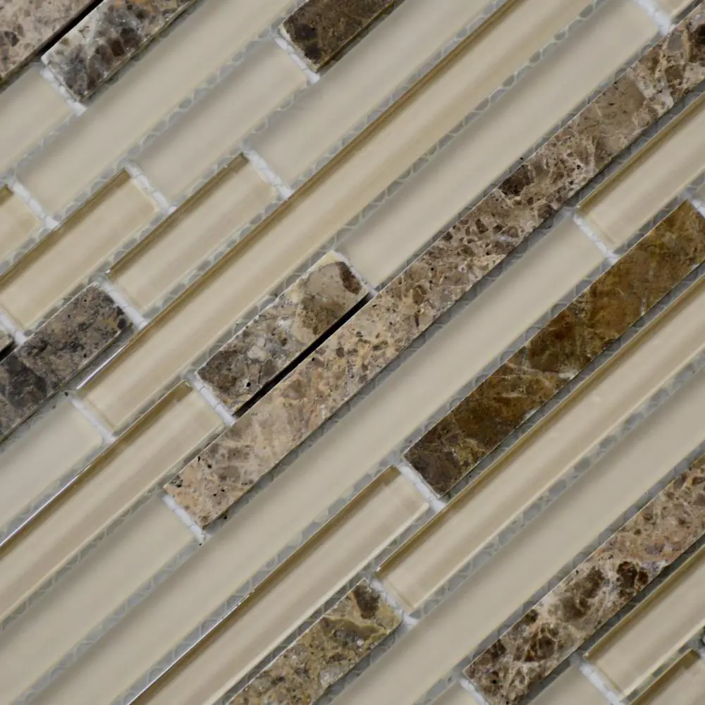Mosaik Princess Ceramic E4454 Opus 4 Mix Glas braun creme dunkelbraun 30x30 cm