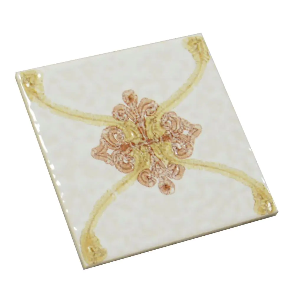 Wandfliese Dekor Servais E2094 creme beige bordeaux 15x15 cm Wandfliese Dekor Servais E2094 creme beige bordeaux 15x15 cm