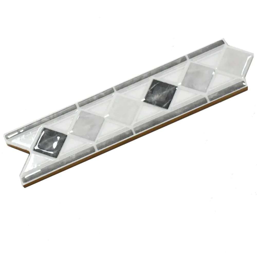 Bordüre SKP Italian Style Nr.602 Mario nero lustro anthrazit grau 5x20 cm