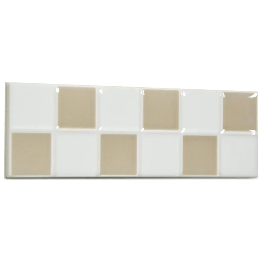 Bordüre Villeroy & Boch 1475 CS24 Creative System braun weiß 6,5x20 cm I.Sorte Bordüre Villeroy & Boch 1475 CS24 Creative System braun weiß 6,5x20 cm I.Sorte