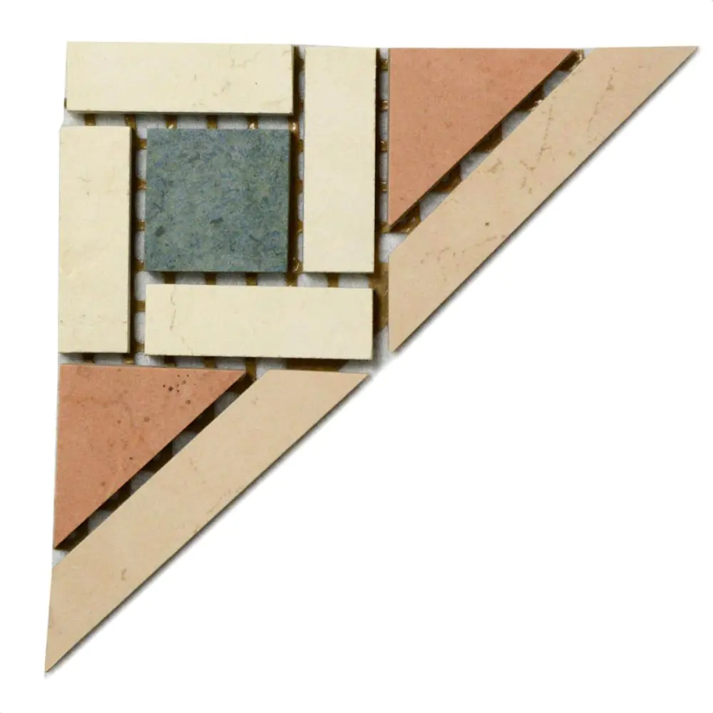 Mosaik Agrob Buchtal 056063 Kuros cotto creme grün 15x30 cm I.Sorte