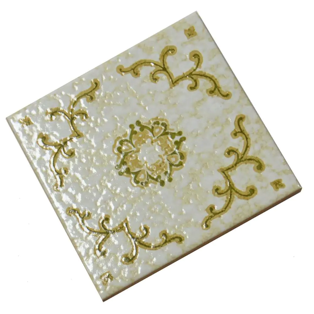 Wandfliese Dekor Santerno Imola E2543 weiß beige grün 15x15 cm I.Sorte Wandfliese Dekor Santerno Imola E2543 weiß beige grün 15x15 cm I.Sorte