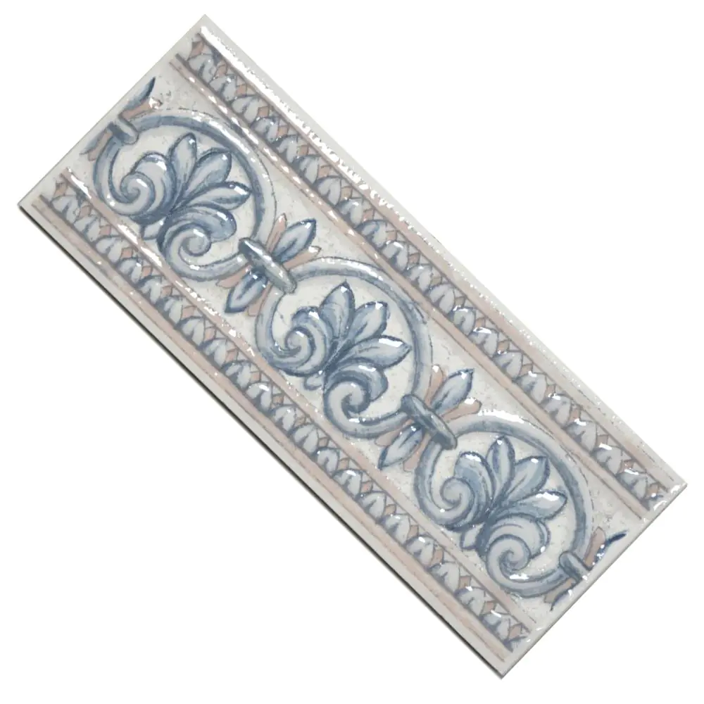 Bordüre Villeroy & Boch Nr.219 1392 D333 weiß blau rosa 10x25 cm Bordüre Villeroy & Boch Nr.219 1392 D333 weiß blau rosa 10x25 cm